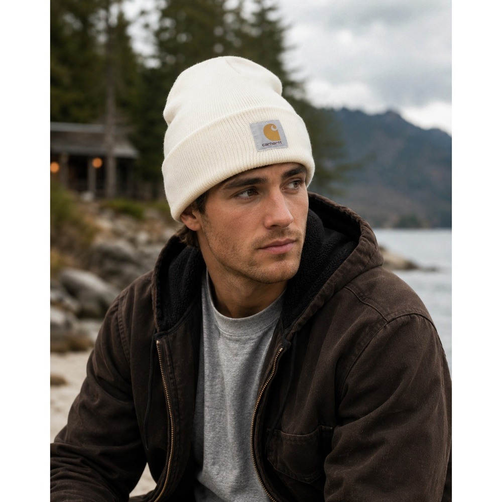 Carhartt Beanie Men OS White Streetwear Gorpcore Workwear
